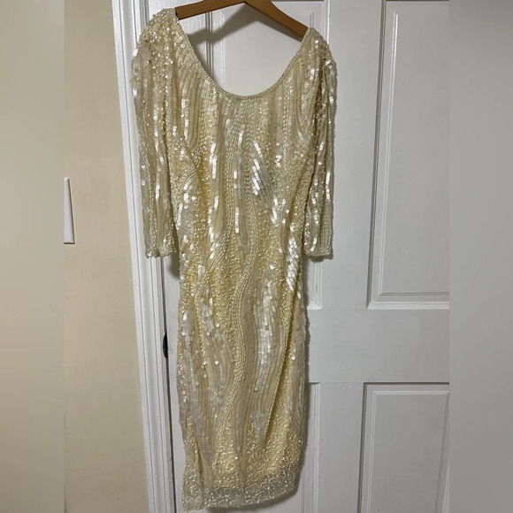 Sequin Lace Midi Dress Size 2 - Picture 1 of 15